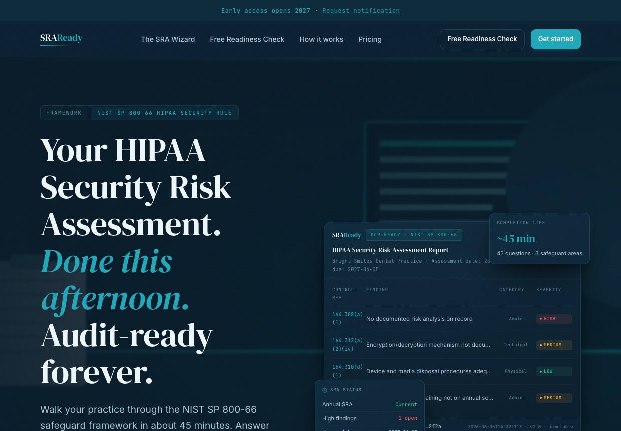 Preview of the SRAReady site
